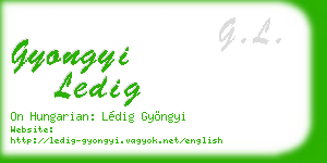 gyongyi ledig business card